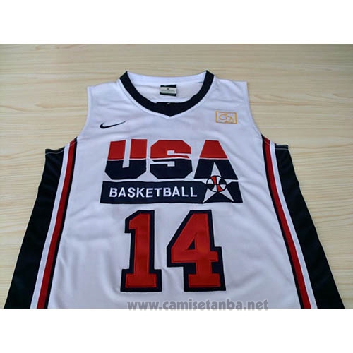 Camiseta USA 1992 Charles Barkley #14 Blanco